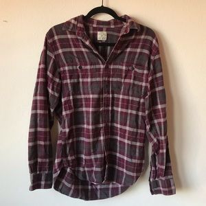 J Crew Maroon flannel